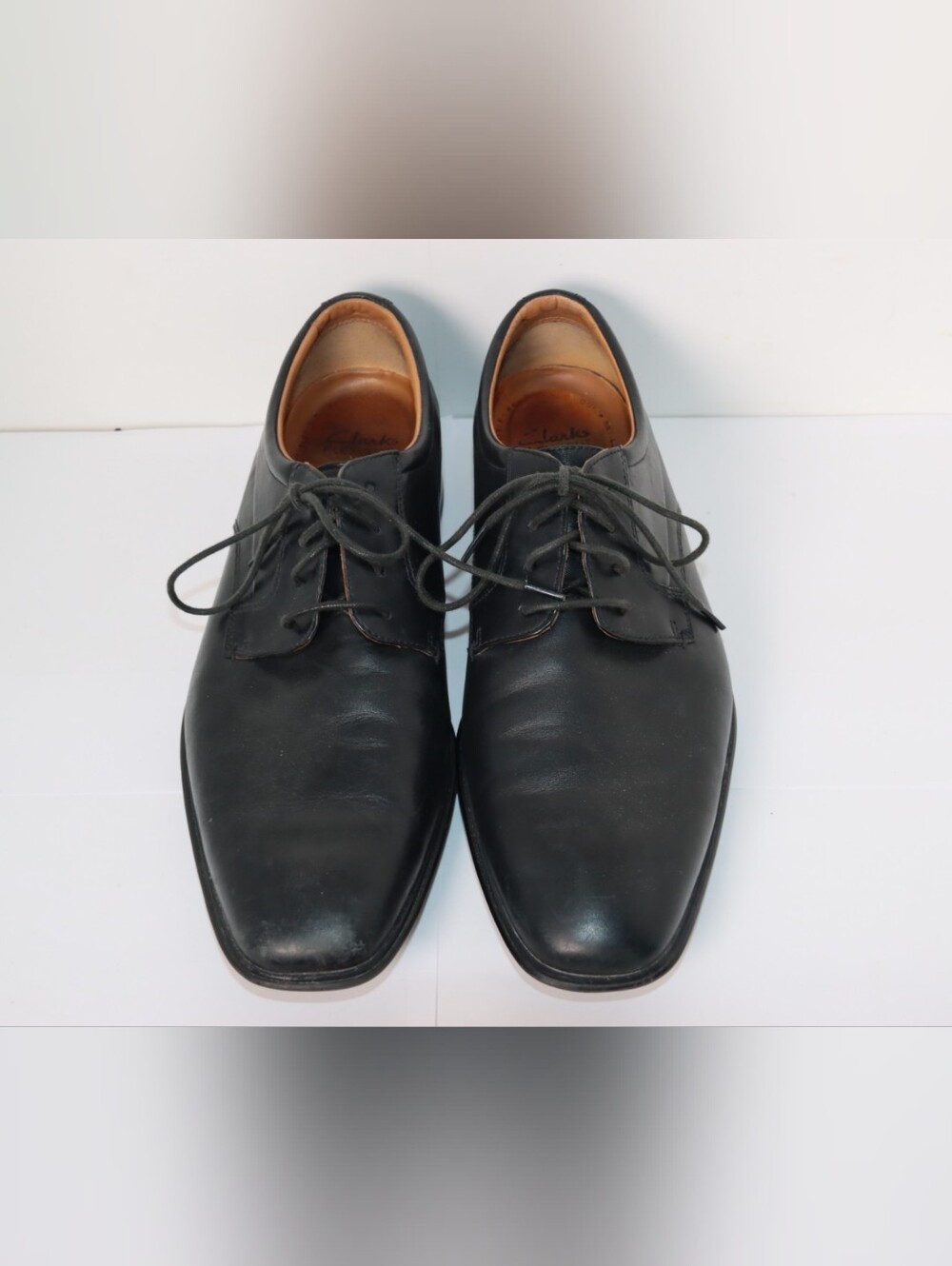 Clarks Flexlight Black Leather Shoes Mens 8